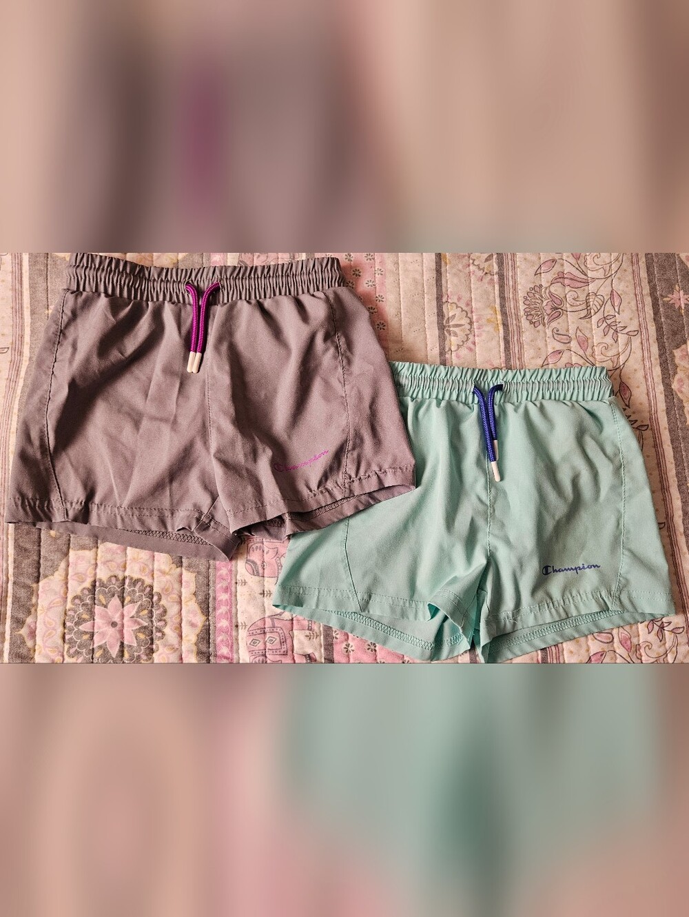 Champion 2 Pair Gray And Mint Green Size 5/6